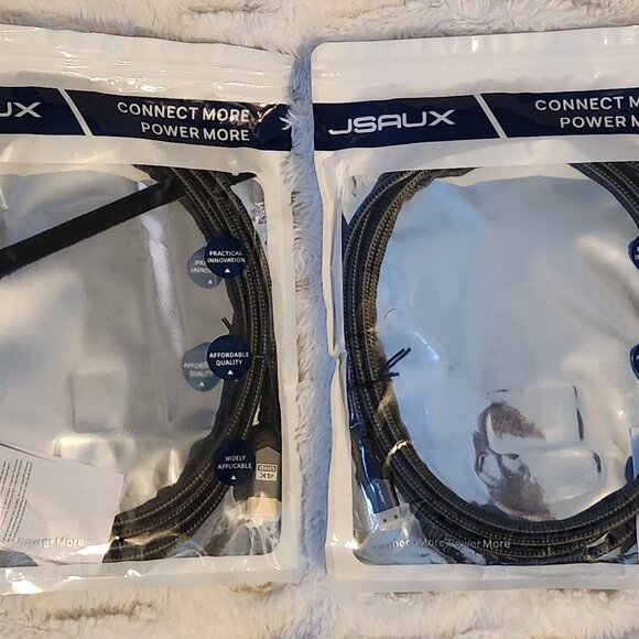 2 JSAUX Mini HDMI to HDMI Cables 10FT, [Aluminum Shell, Braided] High Speed 4K - Picture 1 of 10